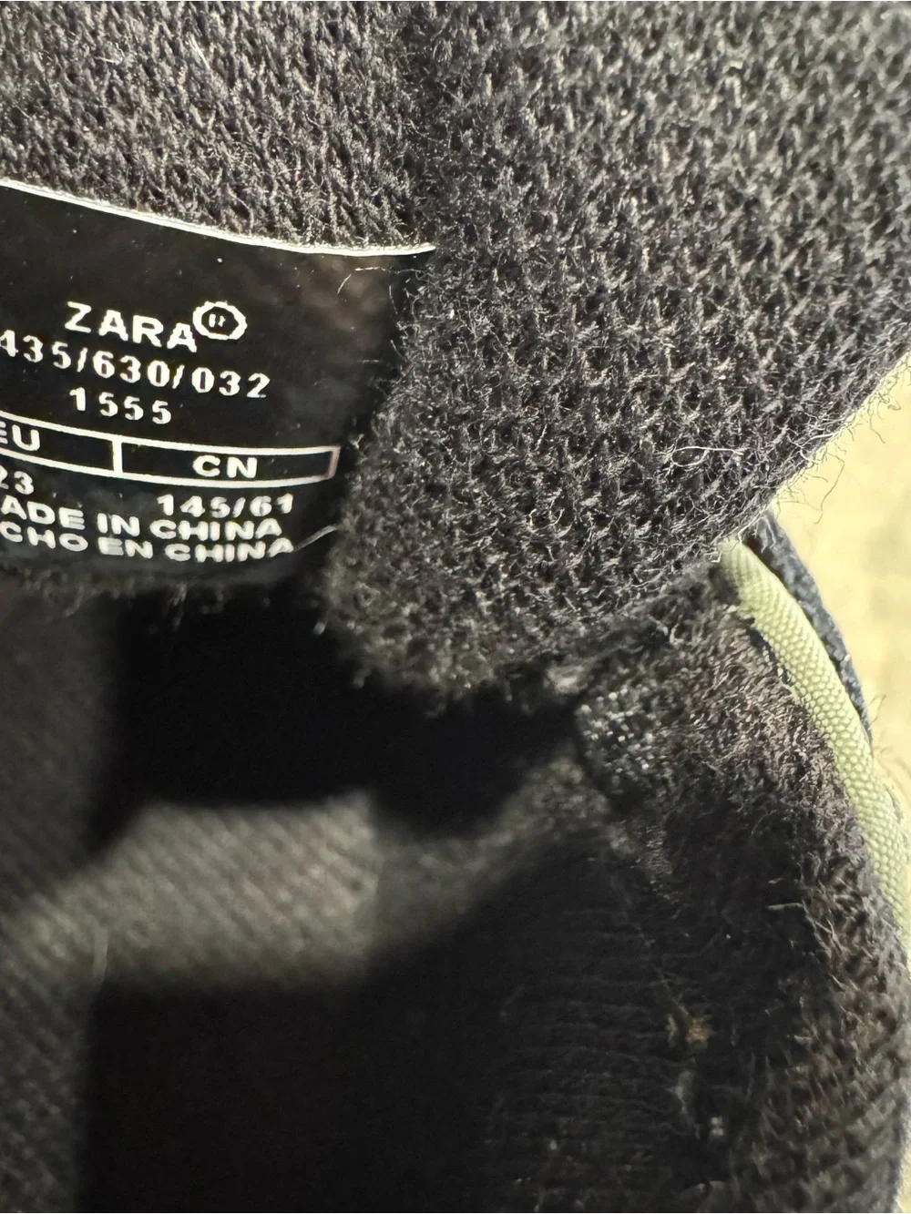 Zara Baby Unisex Quilted Lace-Up Sneakers in Light Olive